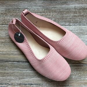 Danskin Rejuvenate Flats Womens 8.5 Pink Stretch Knit Ballet Slip On